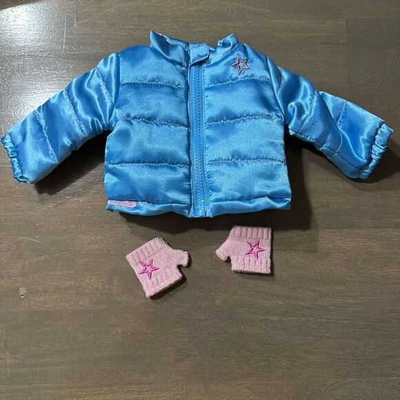 American Girl Blue Puff Jacket with Gloves - Picture 2 of 5